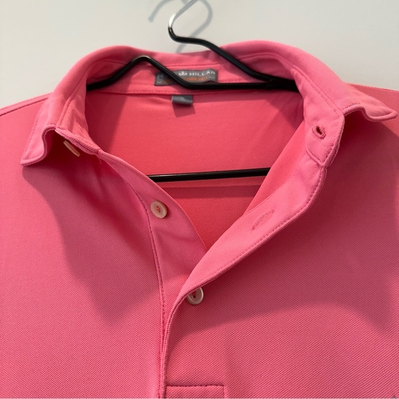Peter Millar Pink Mens Golf Polo Hawaiian Shirt Floral Tiki Summer Comfort Small - Picture 9 of 9